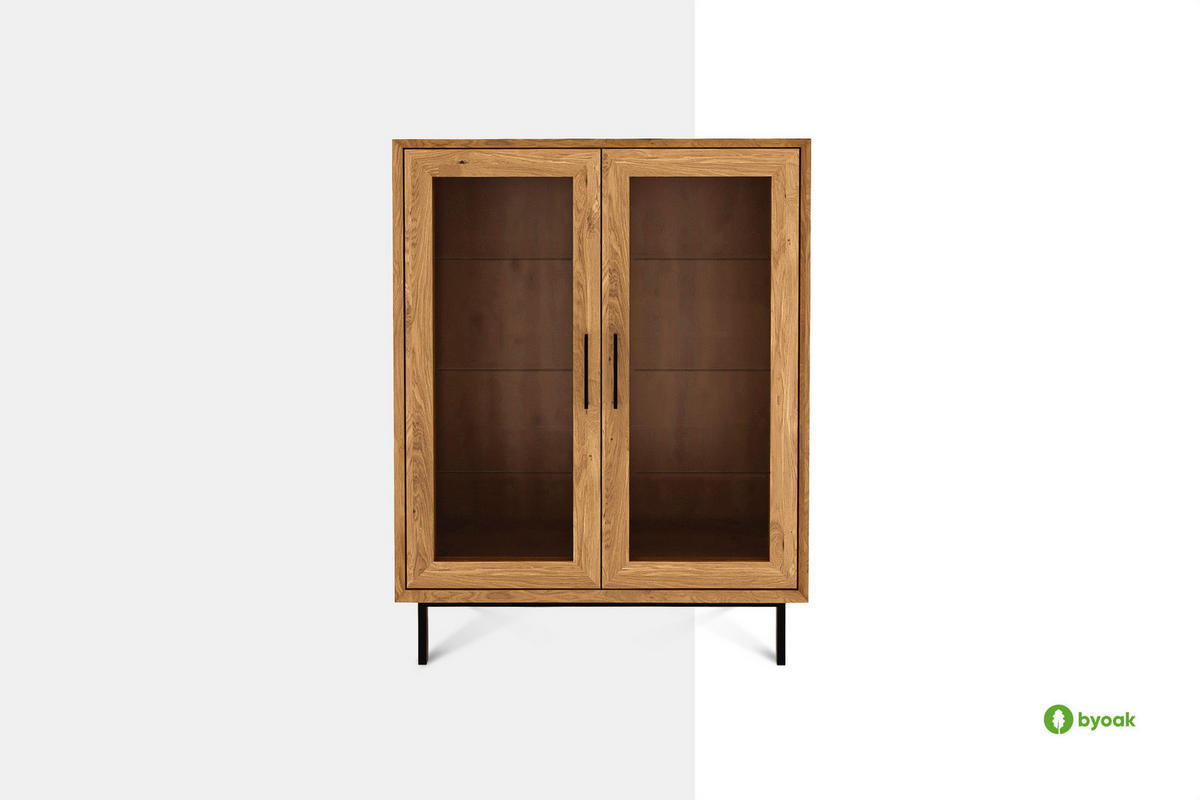 SIDEBOARD LEON Wildeiche - Wildeiche, Holz (97/125/45cm) - byoak