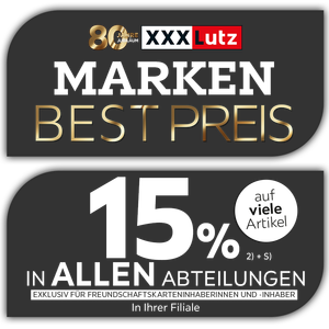 Marken Bestpreis - 80 Jahre Jubiläum - 15% zusätzlich auf viele Artikel in Ihrer Filiale und in allen Abteilungen exklusiv für Freundschaftskarteninhaberinnen und -inhaber