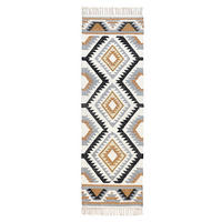 KELIM-TEPPICHLÄUFER Agra handgewebt 66/200 cm - Multicolor, Textil (66/200cm) - Homescapes