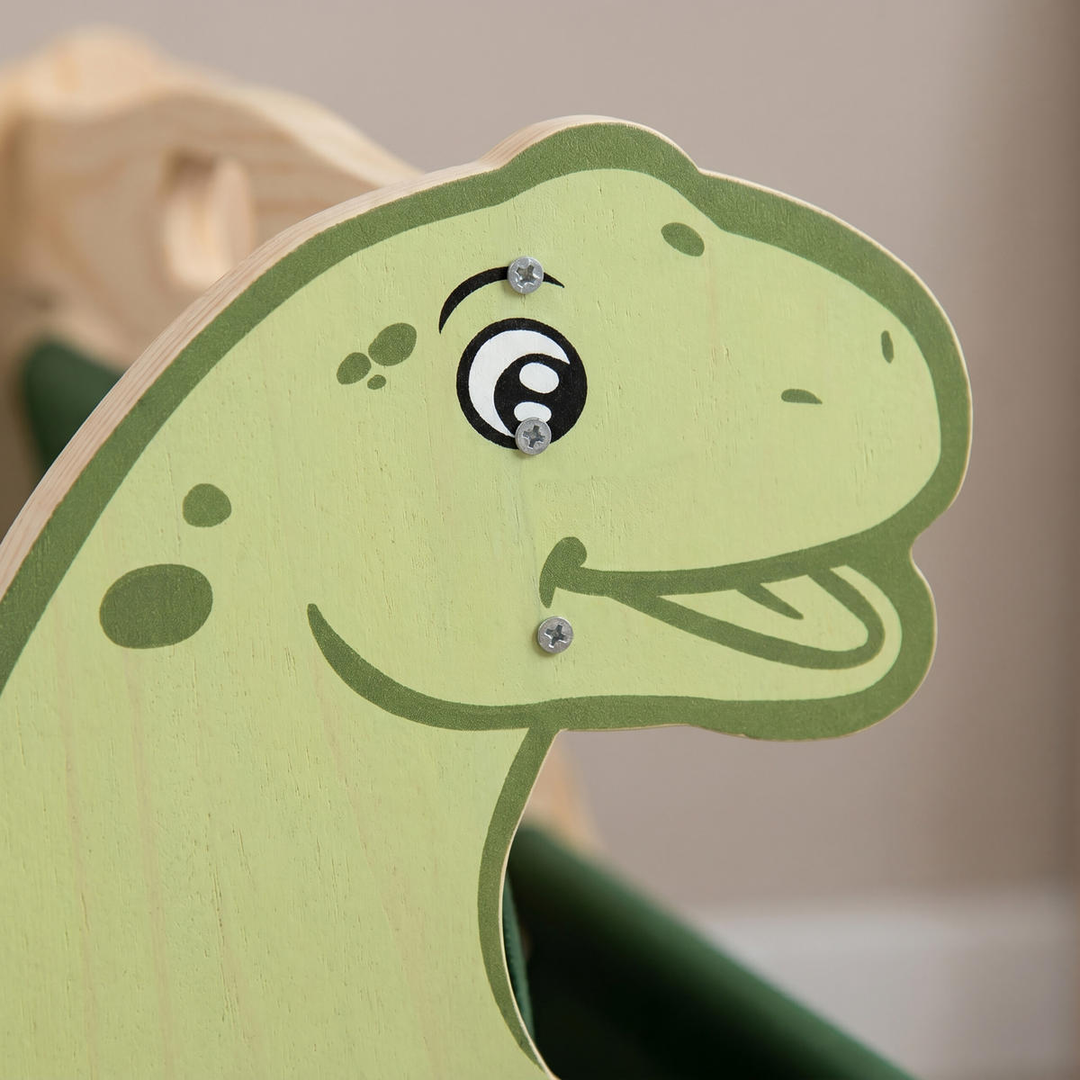 KINDERBÜCHERREGAL Weiß Natur 4 Stofffächer Dino - Multicolor, Holz/Textil (44/34/31cm) - Relaxdays