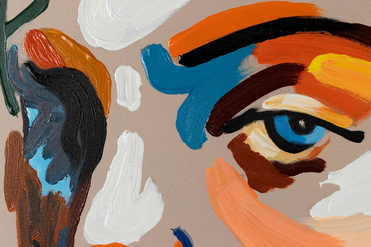 ACRYLBILD HANDGEMALT 75/100 cm - Beige/Multicolor, Holz/Textil (1.8/100cm) - KUNSTLOFT