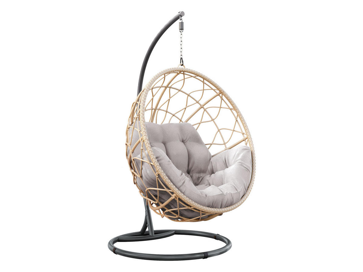 HÄNGESESSEL Aria - Beige, Metall (107/197/68cm) - MIRJAN24