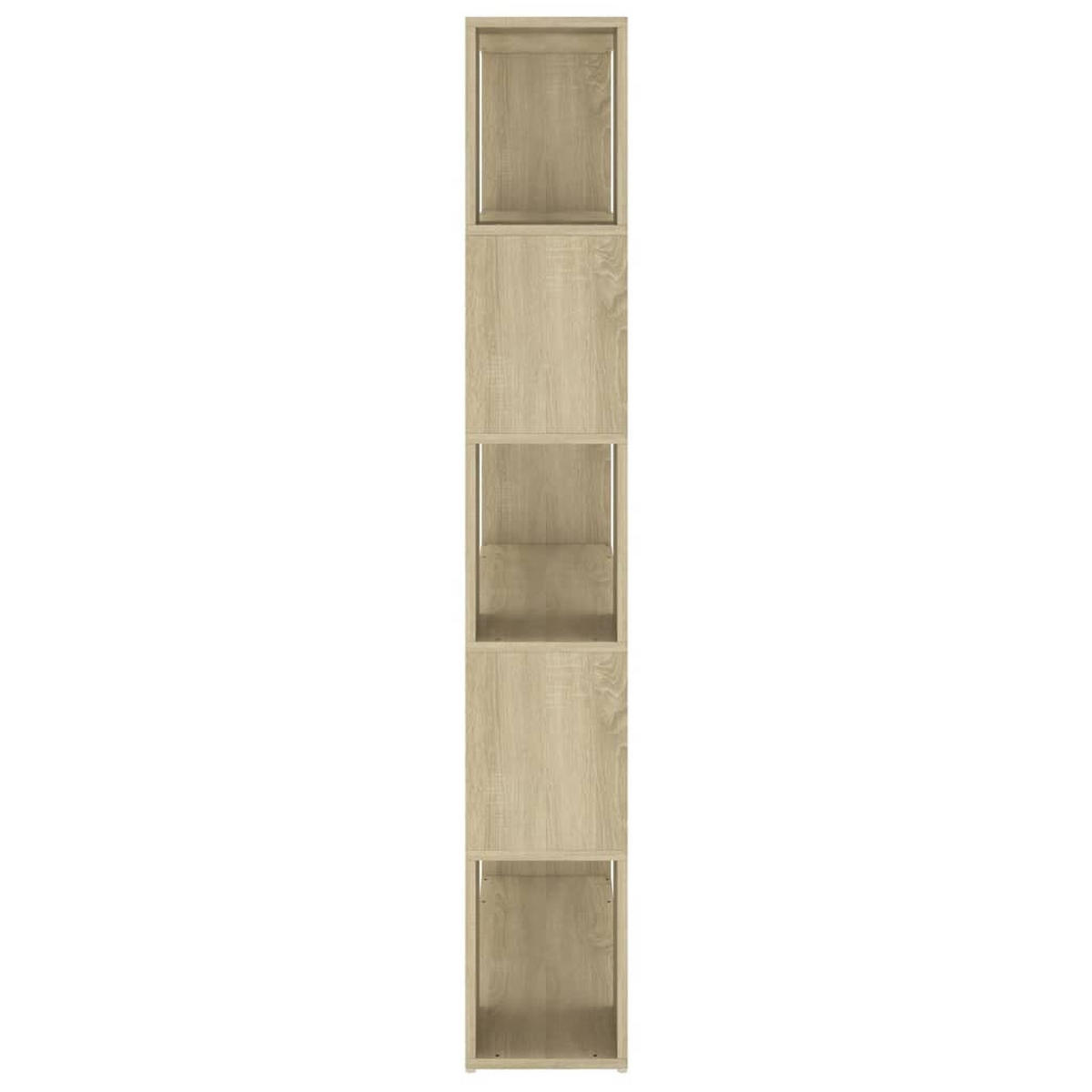 BÜCHERREGAL mit 5 Ebenen 100/24/155 cm aus Holzwerkstoff Sonoma-Eiche Dekor - Sonoma Eiche, Holz (100/155/24cm) - vidaXL