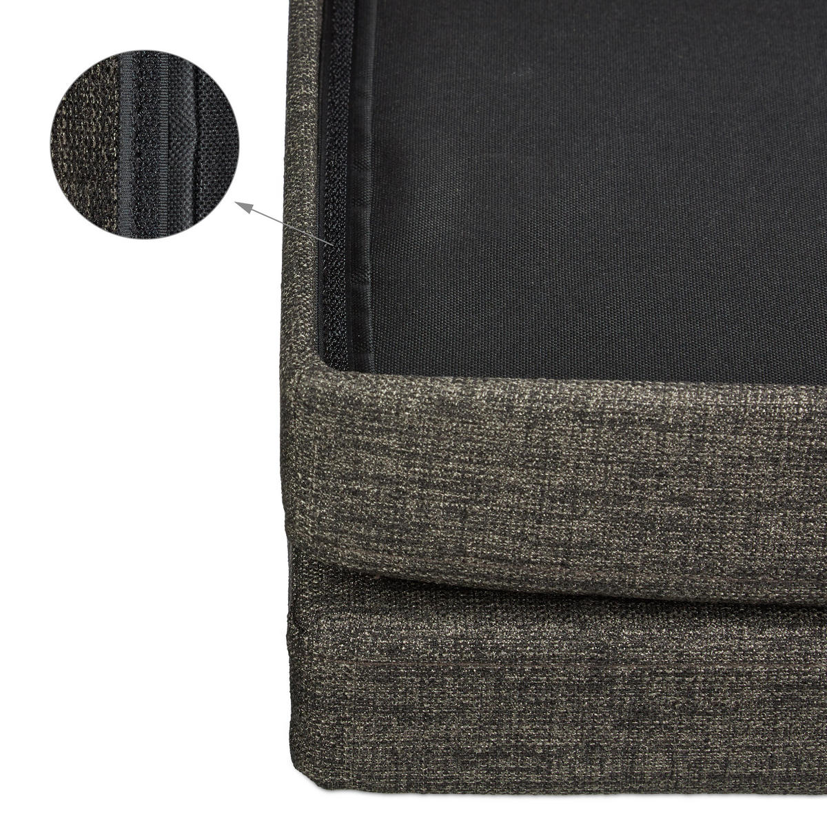 BANCĂ Maro pliabilă - maro, compozit lemnos/material textil (76/73/38cm) - Relaxdays