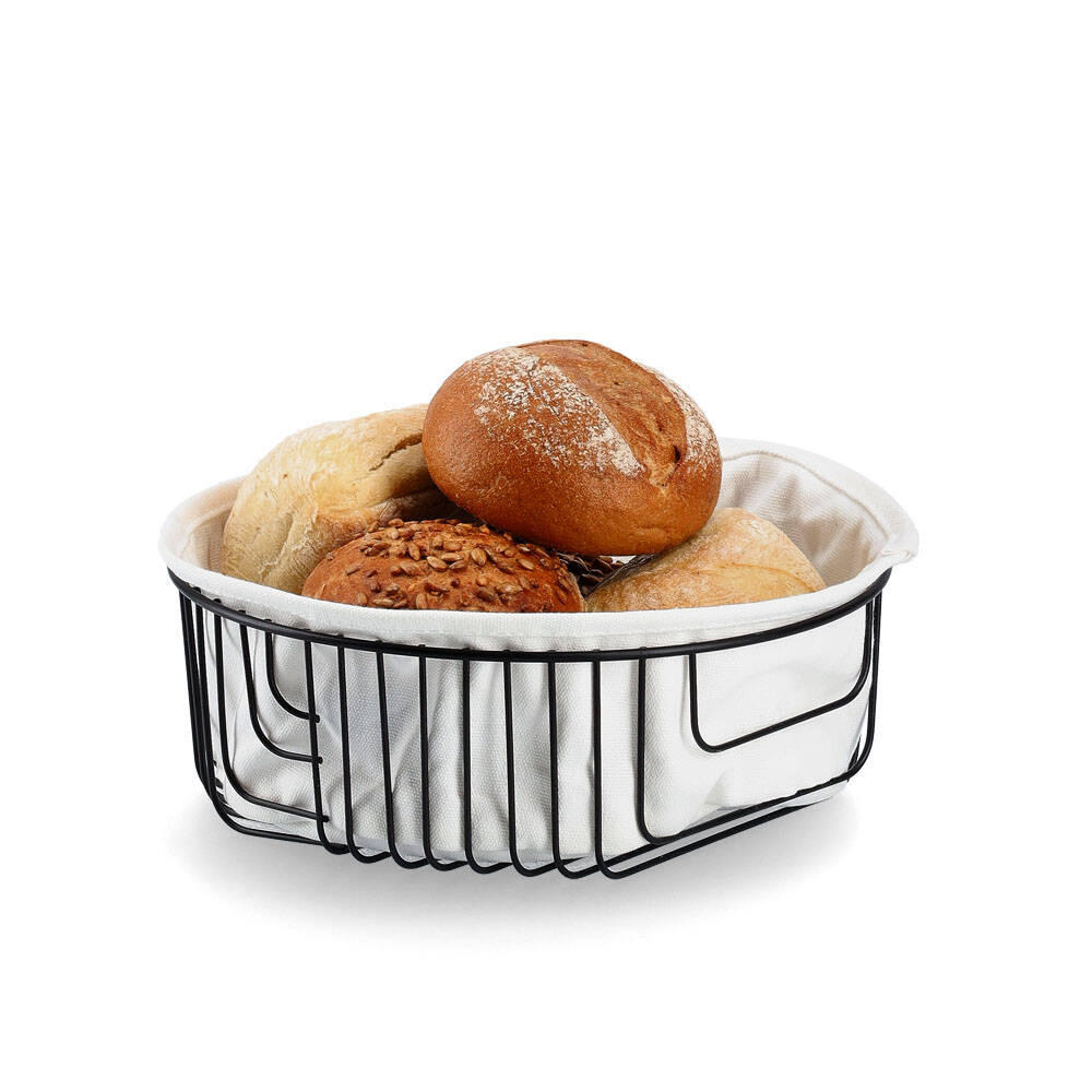 BROTKORB 24 cm - Schwarz, Metall (24/8/24cm)