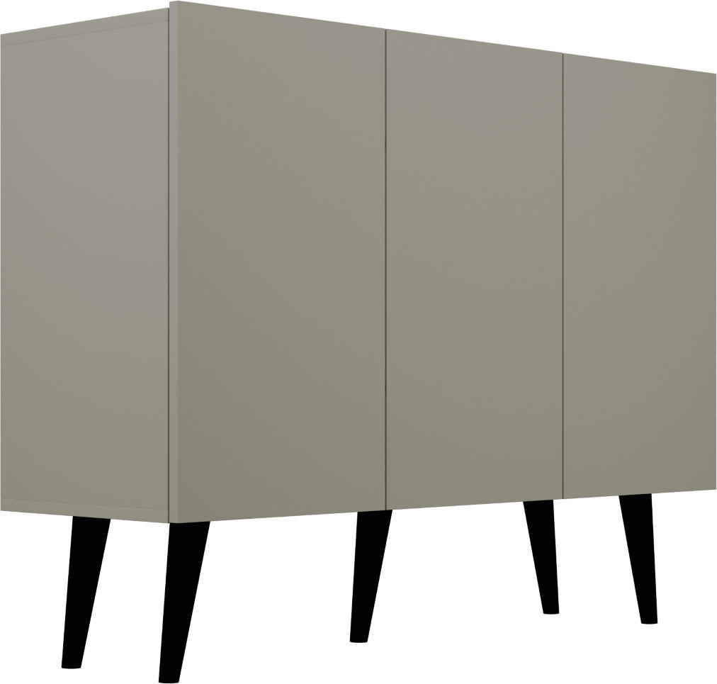 SIDEBOARD Ivy 120/95/40 in Grau - Schwarz/Grau, Holz/Holzwerkstoff (120/95.5/39.9cm) - WFL GROUP