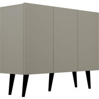 SIDEBOARD Ivy 120/95/40 in Grau - Schwarz/Grau, Holz/Holzwerkstoff (120/95.5/39.9cm) - WFL GROUP