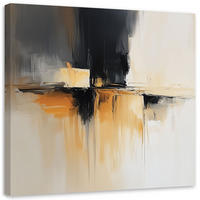 LEINWANDBILD Abstrakte beige-orange 60x60cm - Beige, Textil (60/60cm) - Feeby