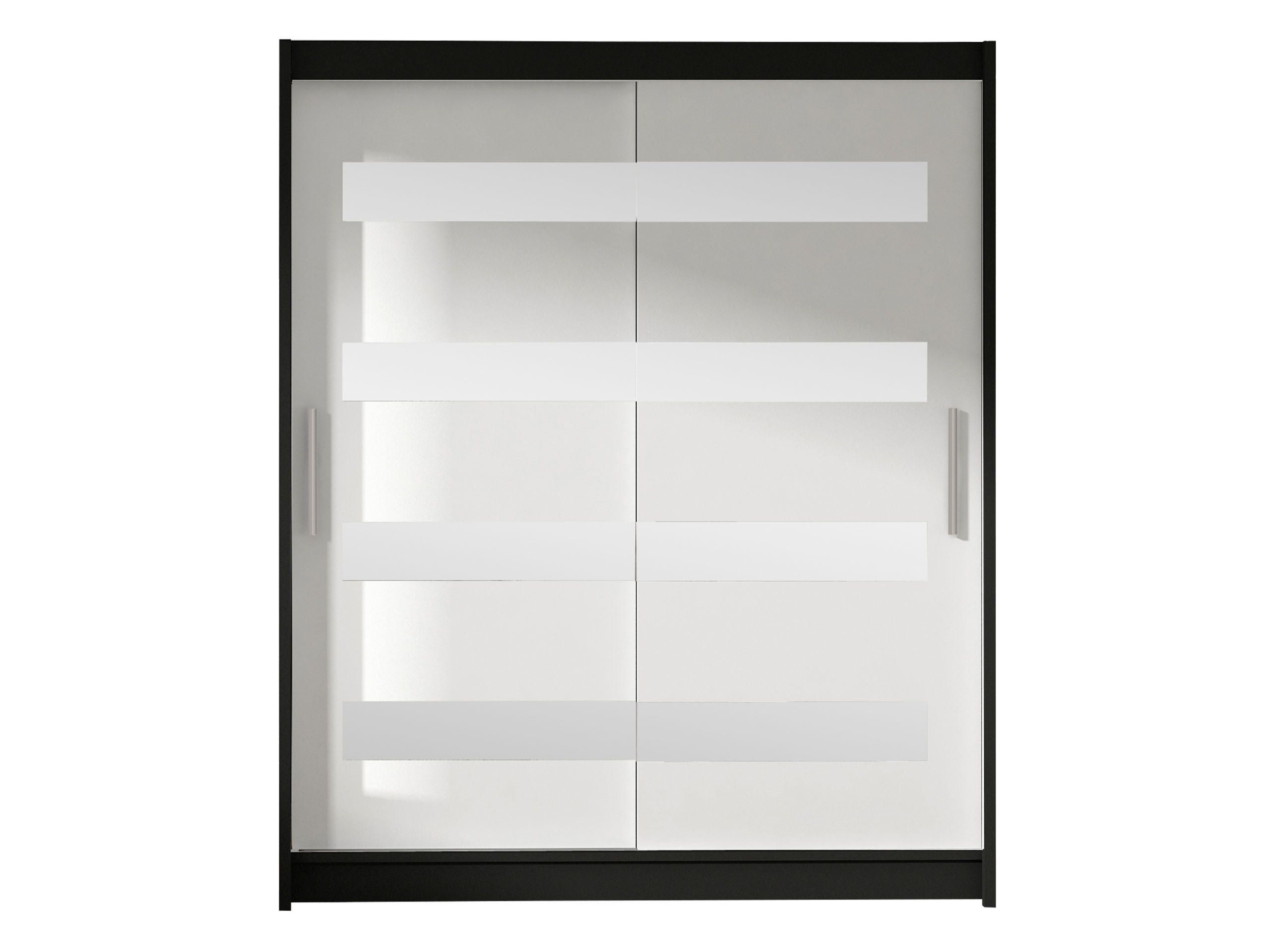 SCHWEBETÜRENSCHRANK Westa XIII - Silberfarben/Multicolor, Holzwerkstoff/Metall (150/200/58cm) - MIRJAN24