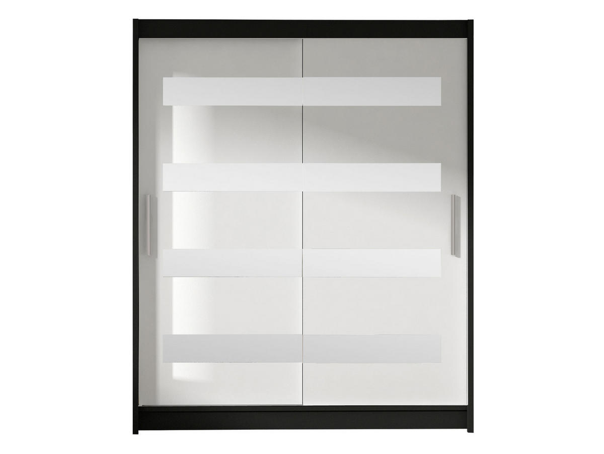 SCHWEBETÜRENSCHRANK Westa XIII - Silberfarben/Multicolor, Holzwerkstoff/Metall (150/200/58cm) - MIRJAN24
