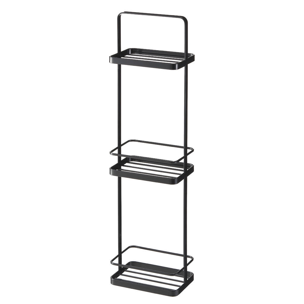 STYLISCHES Badezimmerregal YAMAZAKI Tower 6635 in Schwarz für modernes Baddekor - Schwarz, Metall (18/67/12cm) - Yamazaki