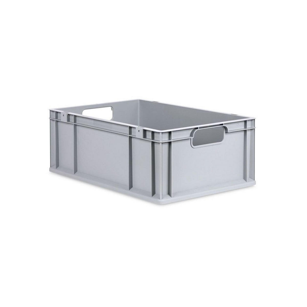 EUROBOX 4x Nextgen Economy Mit Scharnierdeckel Grau/Schwarz Griffe Offen 44 Liter - Schwarz, Kunststoff (40/22/60cm) - PROREGAL