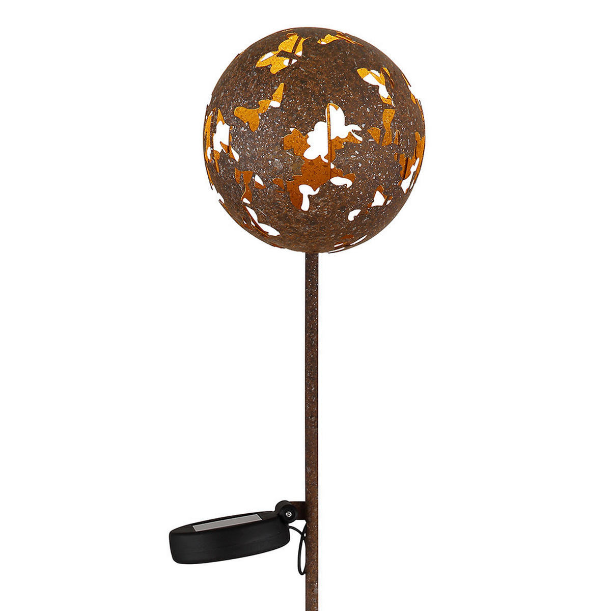 LED AUSSENLEUCHTE Metall Rostoptik Braun - Braun, Metall (12/12/91.5cm) - Globo Lighting