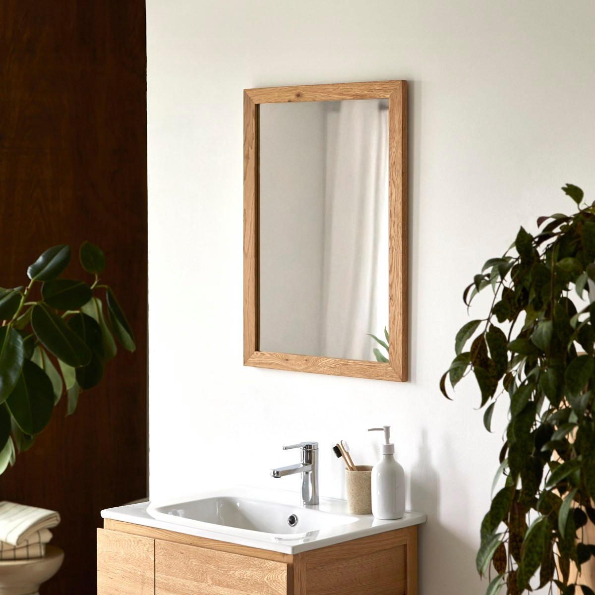 SPIEGEL Serena Natur aus Eiche - Naturfarben, Holz (50/70/2cm) - Tikamoon