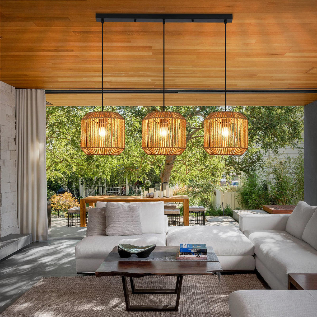 PENDELLEUCHTE BERTRAM Ⅲ 71/21/150 cm - Schwarz, Metall (71/21/150cm) - Nettlife