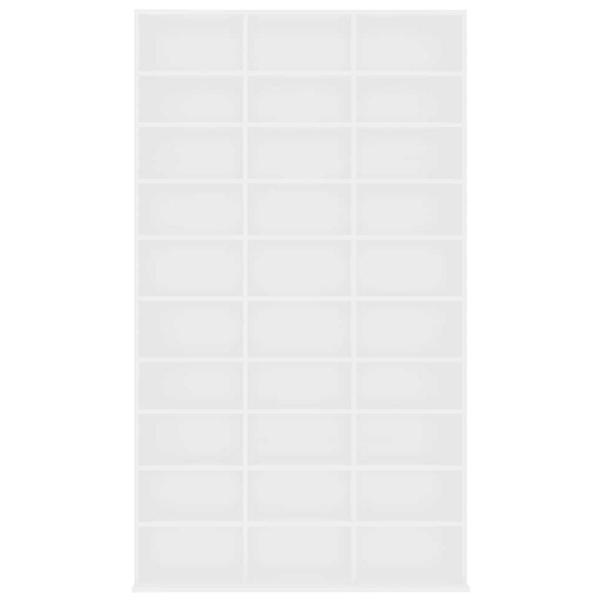 CD-SCHRANK Weiß 102/16/177,5 Cm Holzwerkstoff - Weiß, Holz (23/177.5/102cm) - vidaXL