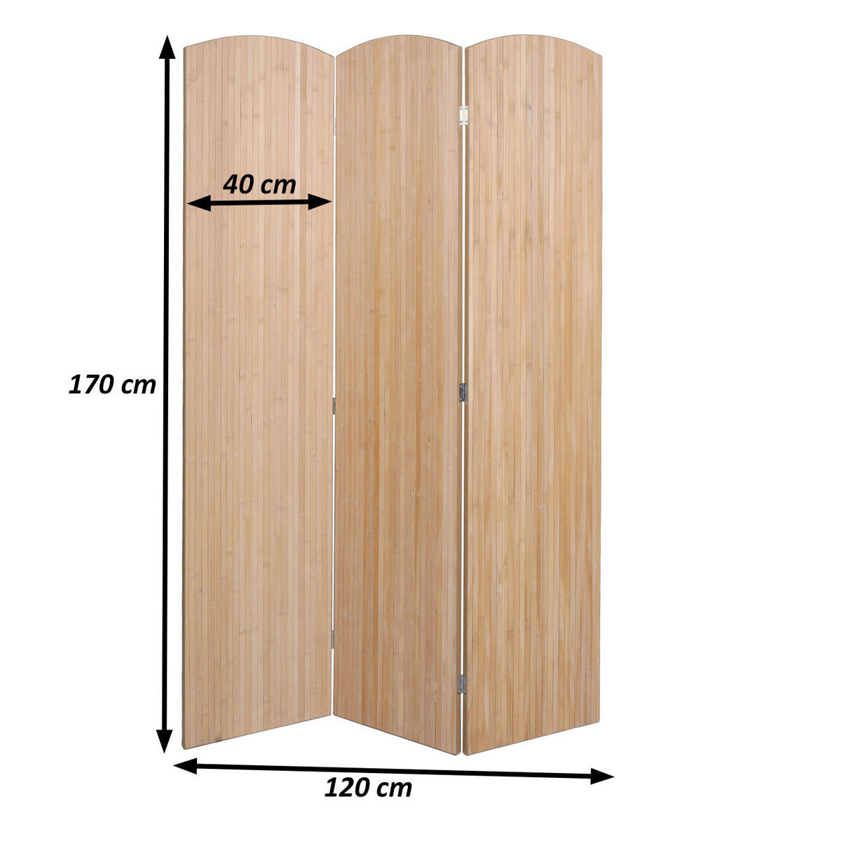 PARAVENT Braun - Braun, Holz (120/170/2cm) - MCW