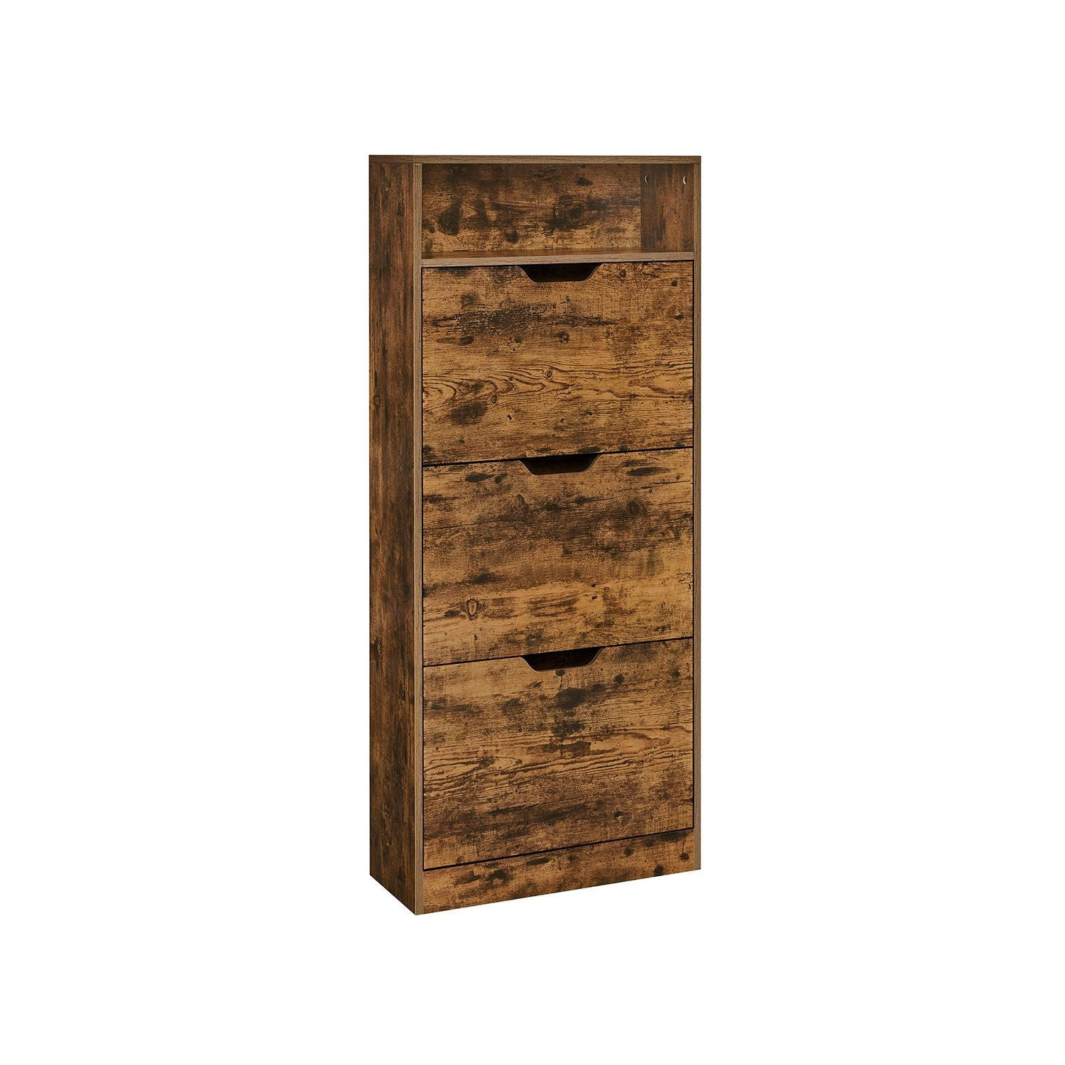 SCHUHSCHRANK PORT LOUIS - Braun, Holzwerkstoff (60/130/24cm) - Hansiro