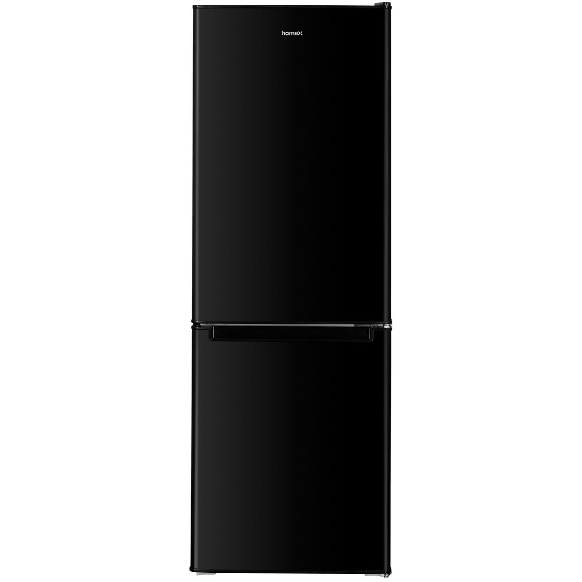 KÜHL-GEFRIER-KOMBINATION, freistehend, 173 Liter Nutzinhalt, 4-Sterne Gefrieren, Höhe 142,5 cm, 40 dB, Kühlschrank mit Gefrierfach groß, CFS1110-B - Schwarz, Glas/Kunststoff (49.5/142.5/56cm) - homeX