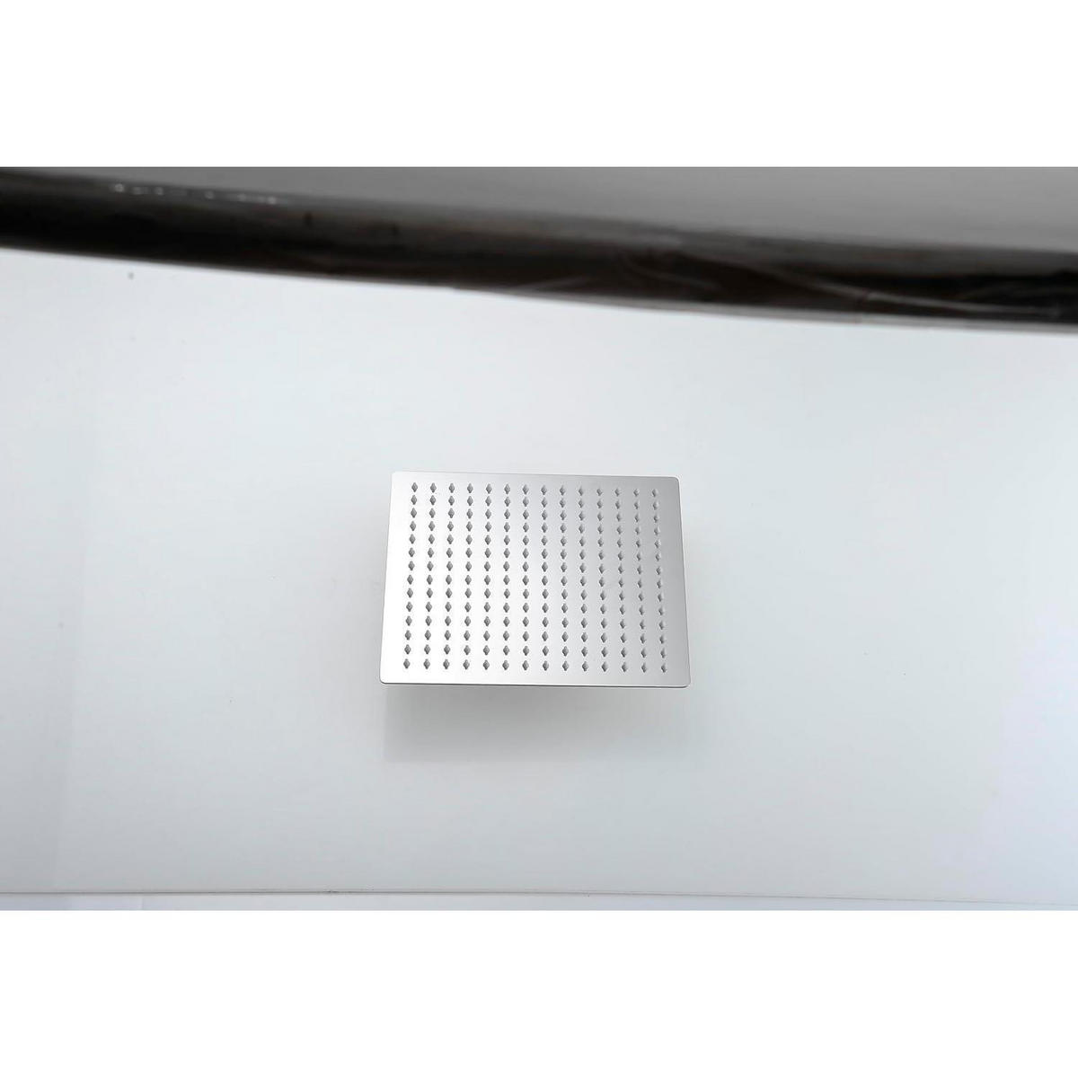 REGENDUSCHE 30 cm Edelstahl quadratisch mit Anti-Kalk-Düsen - Silberfarben, Metall (30/12.7/30cm)