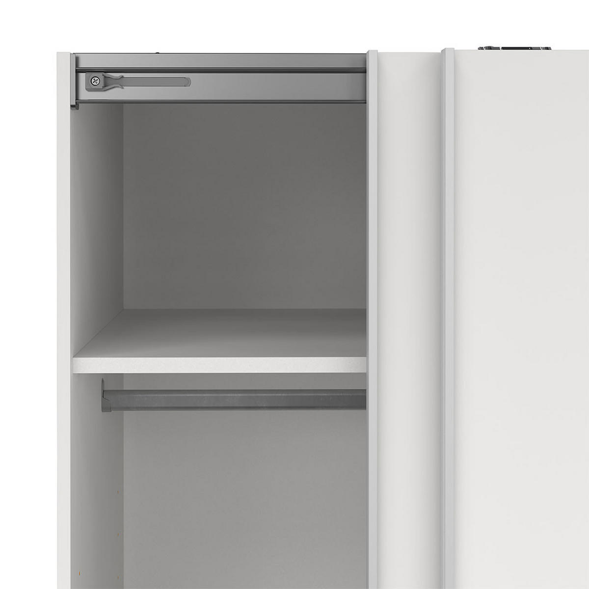 SCHIEBETÜRENSCHRANK, Como, Weiß, Holzwerkstoff, 119 x 67 x 201 cm - Weiß, Holzwerkstoff (119/201/67cm) - ebuy24