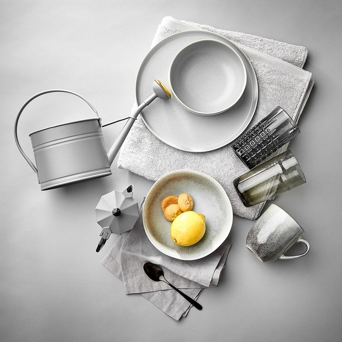 SALATSCHALE Casa Nova - Grau, Keramik (28/28/12cm) - Butlers