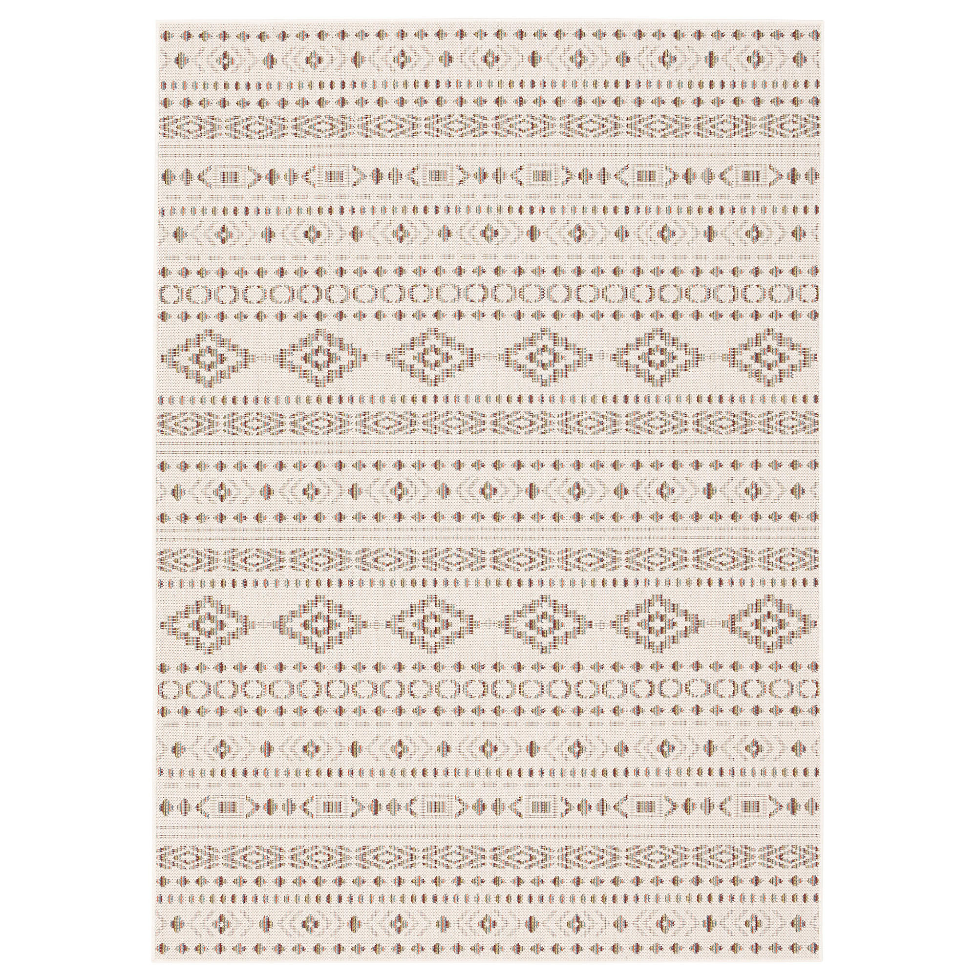 IN & OUTDOOR TEPPICH FLACHGEWEBE CAMPUS ETHNO - Beige, Textil (140/200cm) - Pergamon