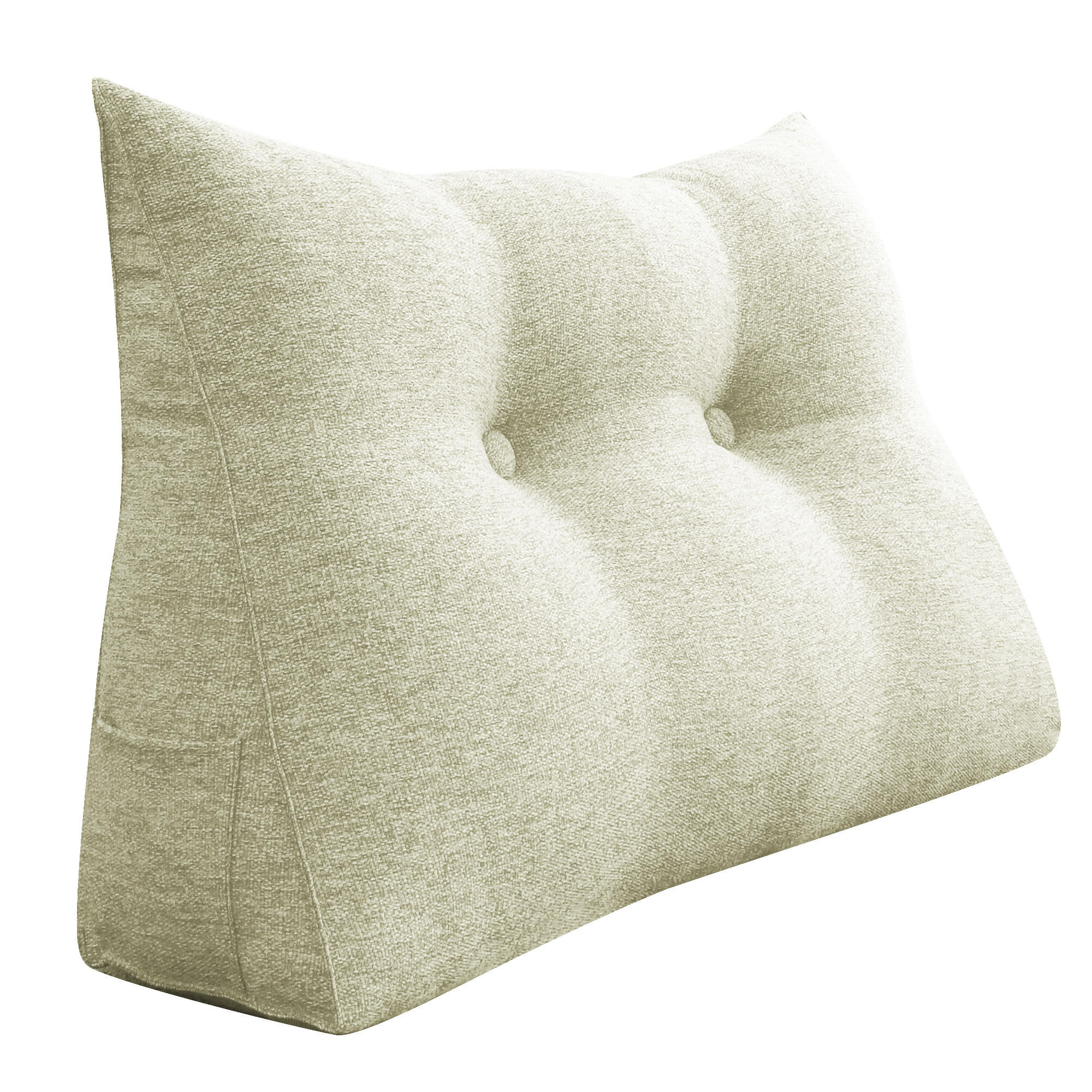 KEILKISSEN für Bett Leinenlook Weiß 80 cm - Weiß, Textil (50/80cm) - Vercart