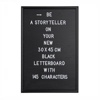 LETTERBOARD - Schwarz, Holzwerkstoff/Kunststoff (30/45/2cm) - Relaxdays