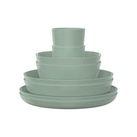 GESCHIRR-SET Silueta Nordic Sage 8er Set - Mintgrün, Kunststoff (2/2/2cm) - Mepal