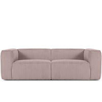 3-SITZER-SOFA FEROX Modern, Cord-Stoff, rosa - Pink, Textil (246/73/96cm) - KONSIMO®