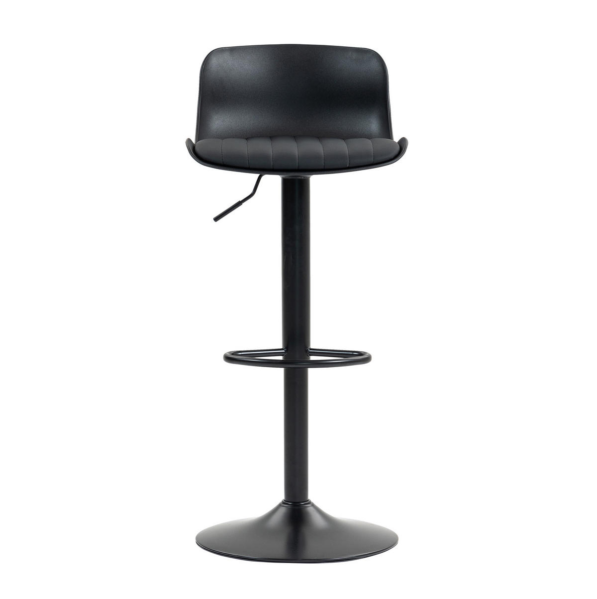 BARHOCKER Schwarz höhenverstellbar mit 360°-Drehfunktion - Schwarz, Metall (44/80/43cm) - MIVRAY