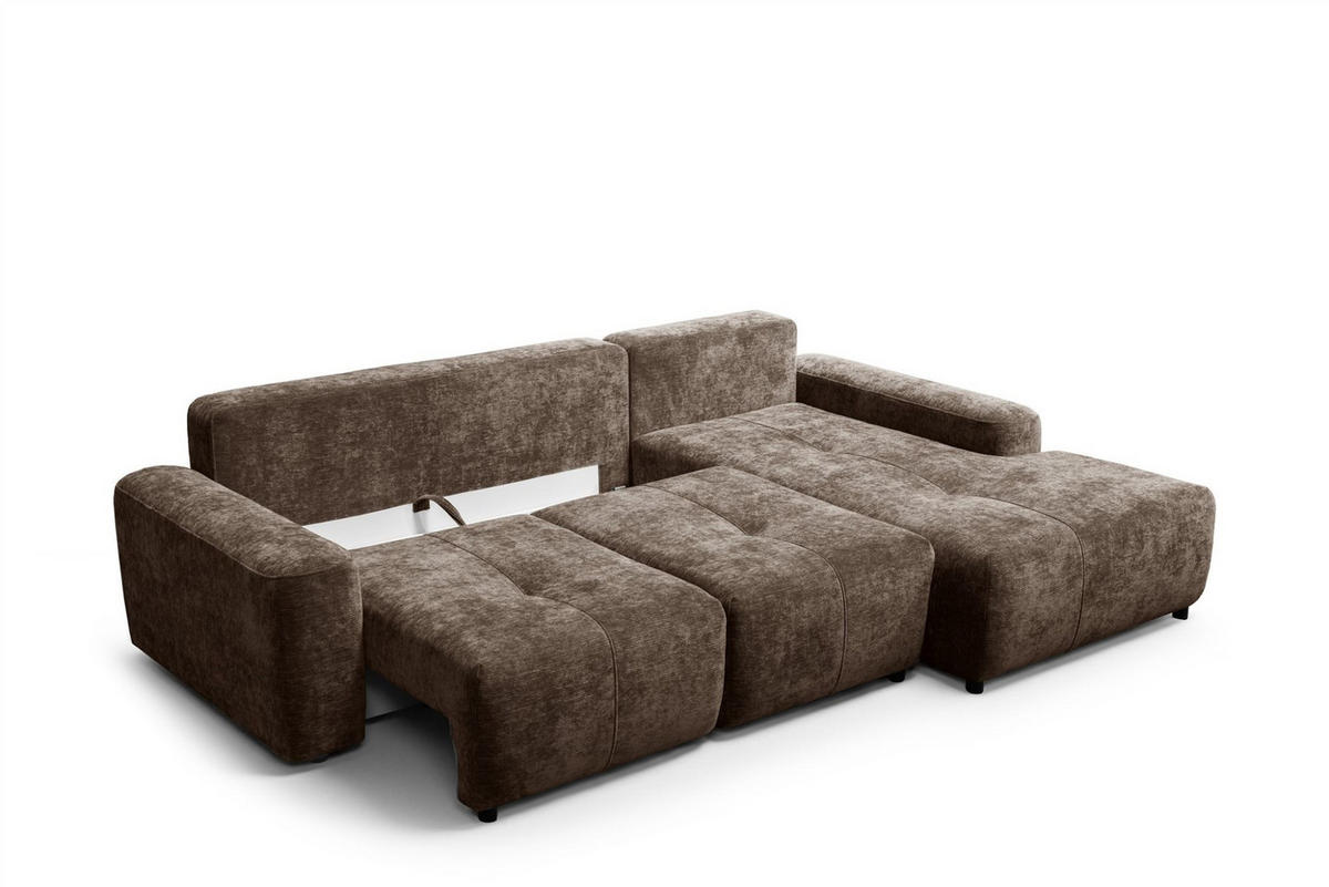 ECKSOFA Argos In Vibe - Braun, Holzwerkstoff/Textil (267/170cm) - Fun Möbel