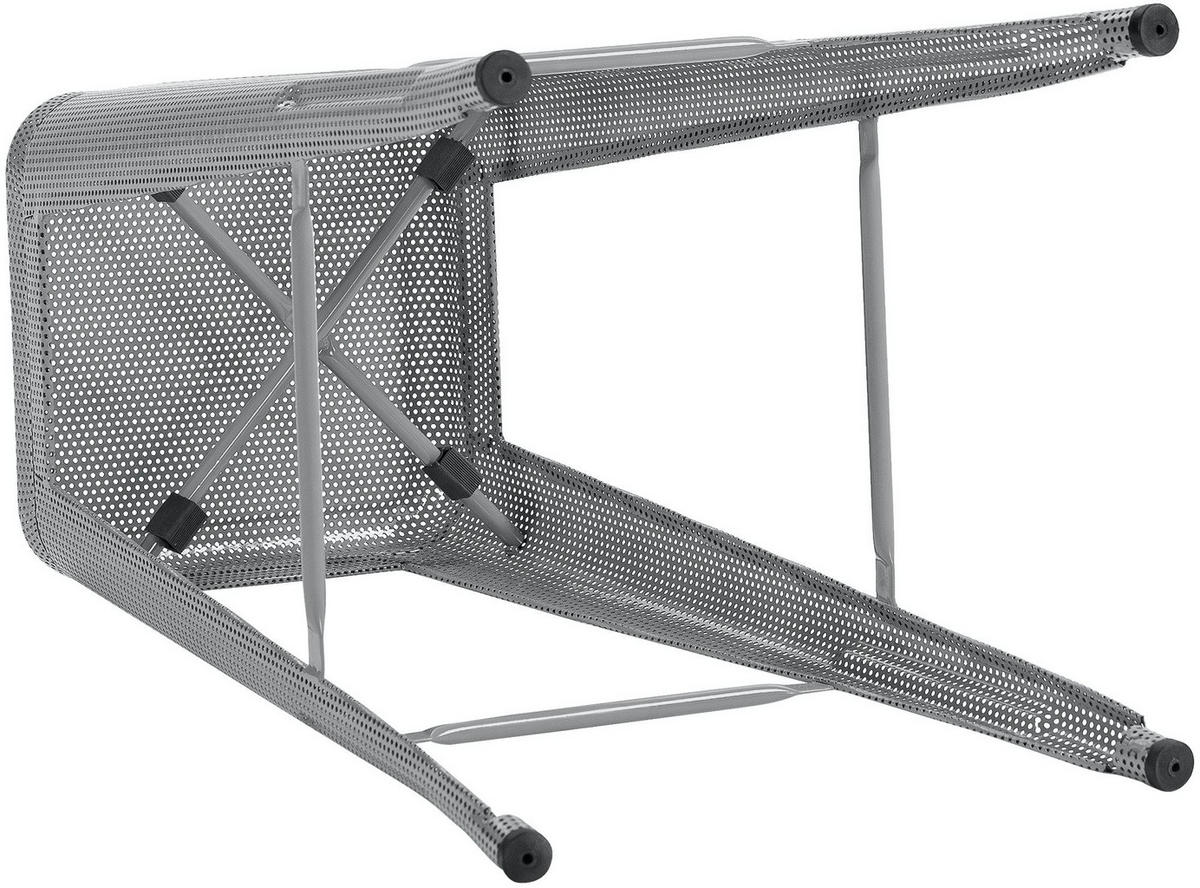 BARHOCKER 4er Set Metall silber - Silberfarben, Metall (43/77/43cm) - CLP