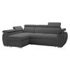 ECKSOFA Boston Mini, Seite: Links - LC+2R - Chromfarben/Grau, Holz/Textil (255/170cm) - MIRJAN24