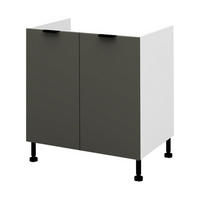 SPÜLENUNTERSCHRANK – 80 cm – DZ80 – Lunara – Dunkelgrau - Dunkelgrau, Holzwerkstoff (80/72/52cm) - hi-markt