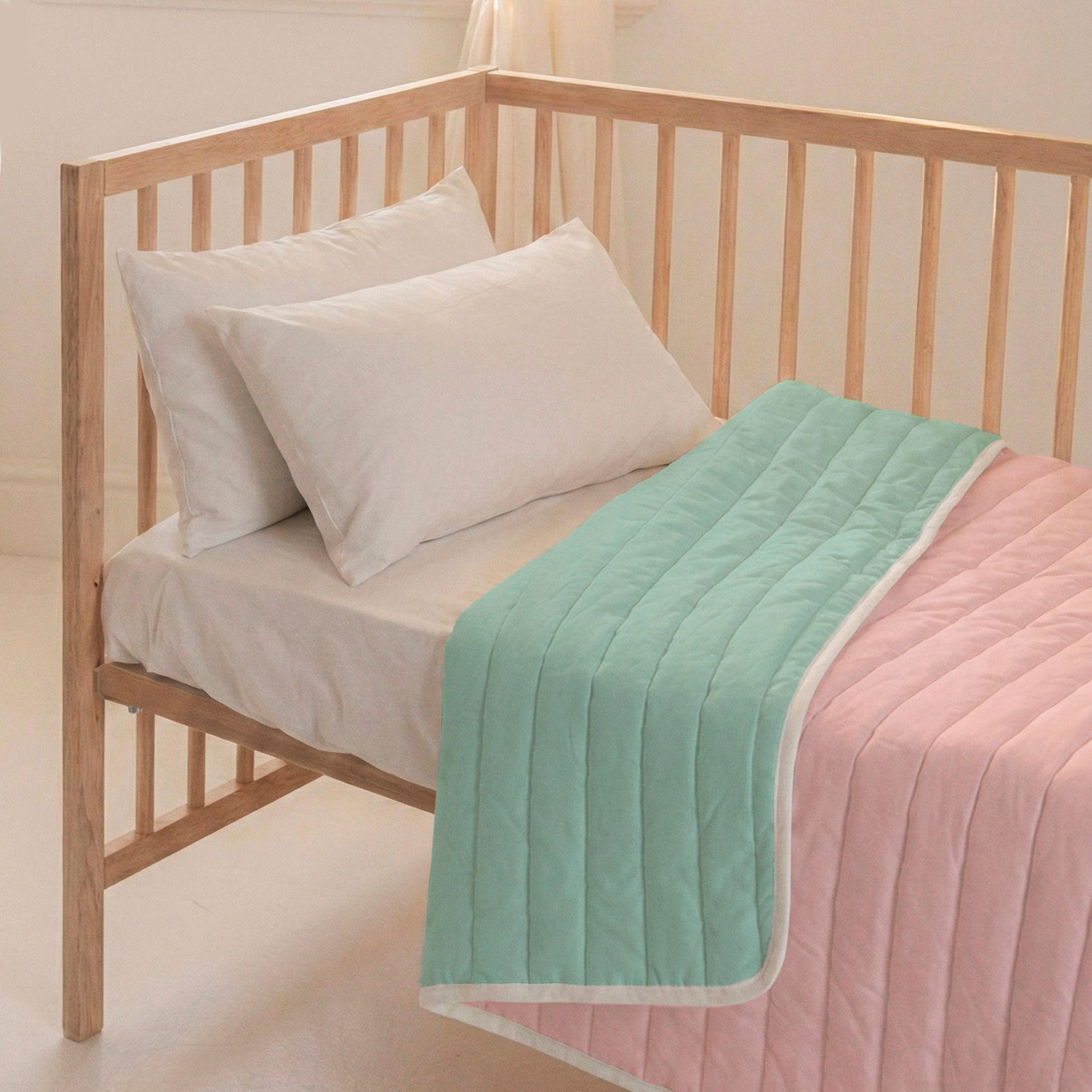 TAGESDECKE Dash Minze 100x130 cm (Kinderbett) - Mintgrün, Textil (100/130cm) - Happy Friday