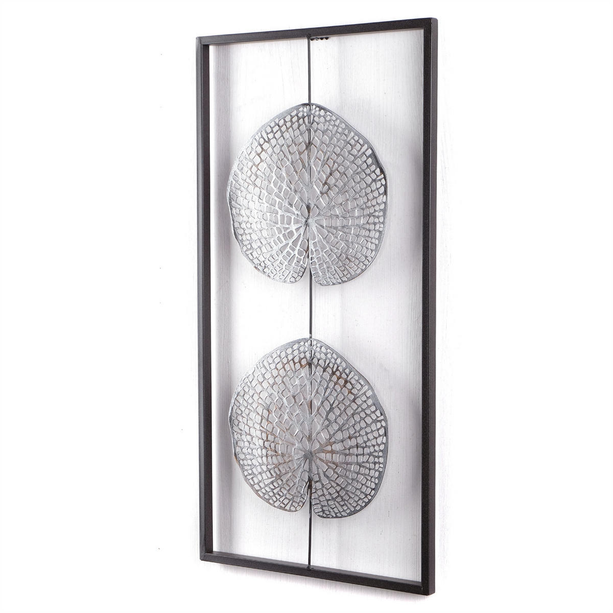 WANDBILD PURE LEAVES Metall antik-silber - Silberfarben, Metall (31/61/2cm) - DESIGN DELIGHTS
