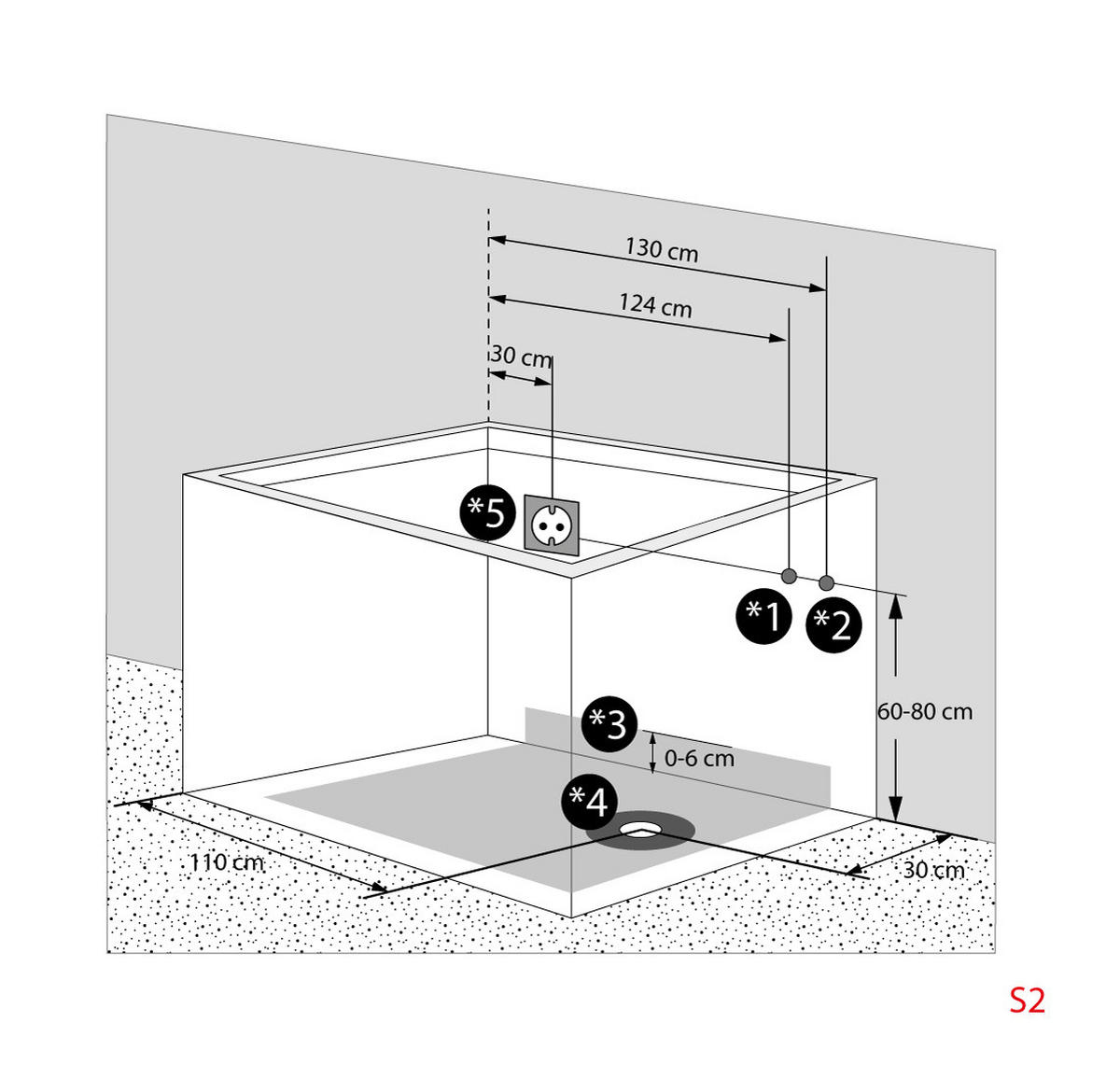 SITZWANNE Whirlpool mit Tür S07WP-B-L - Weiß, Glas/Kunststoff (76/116/140cm) - AcquaVapore by Sandra Jentho