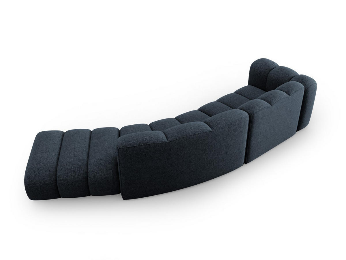 SOFA modular rechts Lupine aus Chenille-Stoff königsblau 5 Sitzplätze - Dunkelblau, Textil (335/70/166cm) - Micadoni