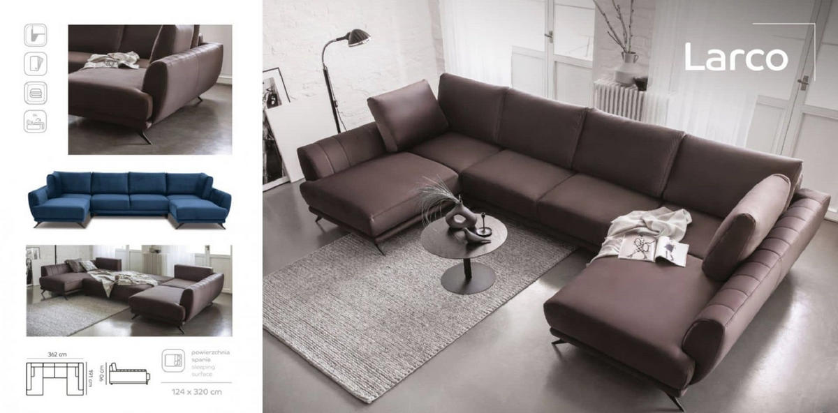 WOHNLANDSCHAFT mit Schlaffunktion & Bettkasten, luxus Nube-Stoff - Dunkelgrün/Schwarz, Textil/Metall (362/90/191cm) - Eltap