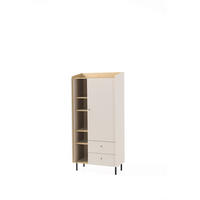 DREHTÜRENSCHRANK VETTA 80/170/42cm 1-türig Beige - Eichefarben/Beige, Holzwerkstoff (80/170/42cm) - MASSENO