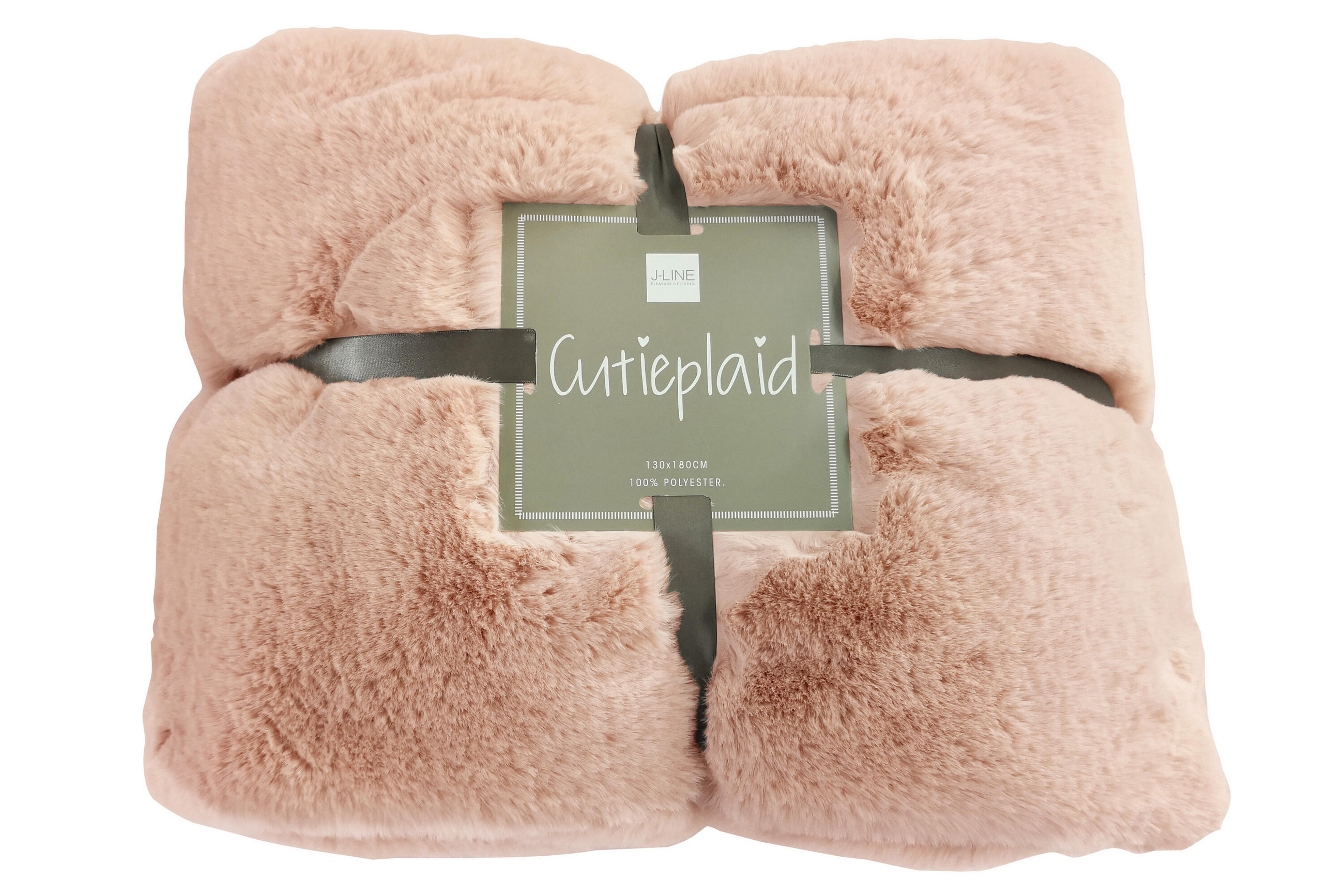 PLAID CUTIE - Pelz - Puderrosa - 180/130/3 cm - Altrosa, Fell (130/180cm) - J-Line