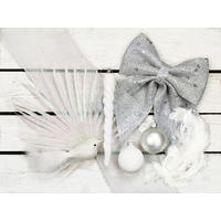 WEIHNACHTSBAUMSCHMUCK-SET WINTERFREUDEN 70-teilig, für Weihnachtsbäume 120–210 cm, inkl. Aufbewahrungsbox - Silberfarben/Weiß, Kunststoff/Textil (55/50/75cm) - LAALU