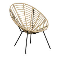 LOUNGESESSEL Relax Rattan Naturfarben - Naturfarben, Metall (74/87/81cm) - ebuy24