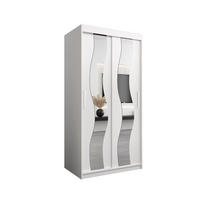 SCHWEBETÜRENSCHRANK 200/100/62 2-türig - Silberfarben/Weiß, Holz/Kunststoff (100/200/62cm) - Abiks Möbel