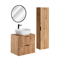 KOUPELNOVÝ NÁBYTEK 60.6cm Adriel 2er-Set Dubové dřevo - hnědá, kompozitní dřevo (60.6/59/46cm) - Petits-meubles