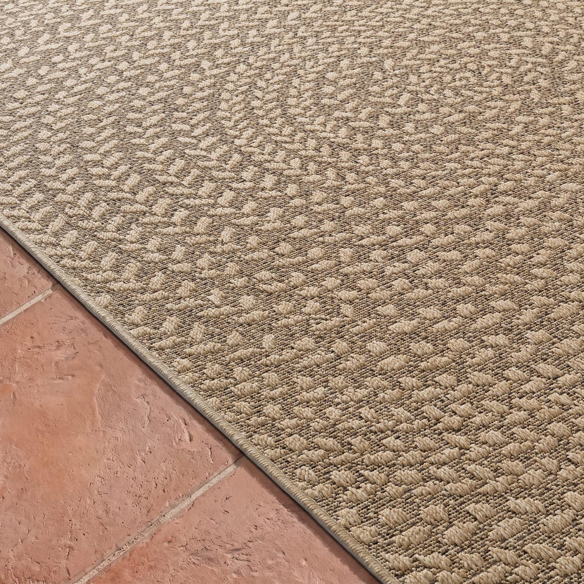 OUTDOORTEPPICH 120/170 cm Waregem 630 - Beige, Kunststoff (120/170cm) - Paco Home