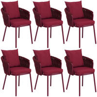 JEDÁLENSKÁ stolička Bordeaux - bordová, textil (56/71/57cm) - MCW