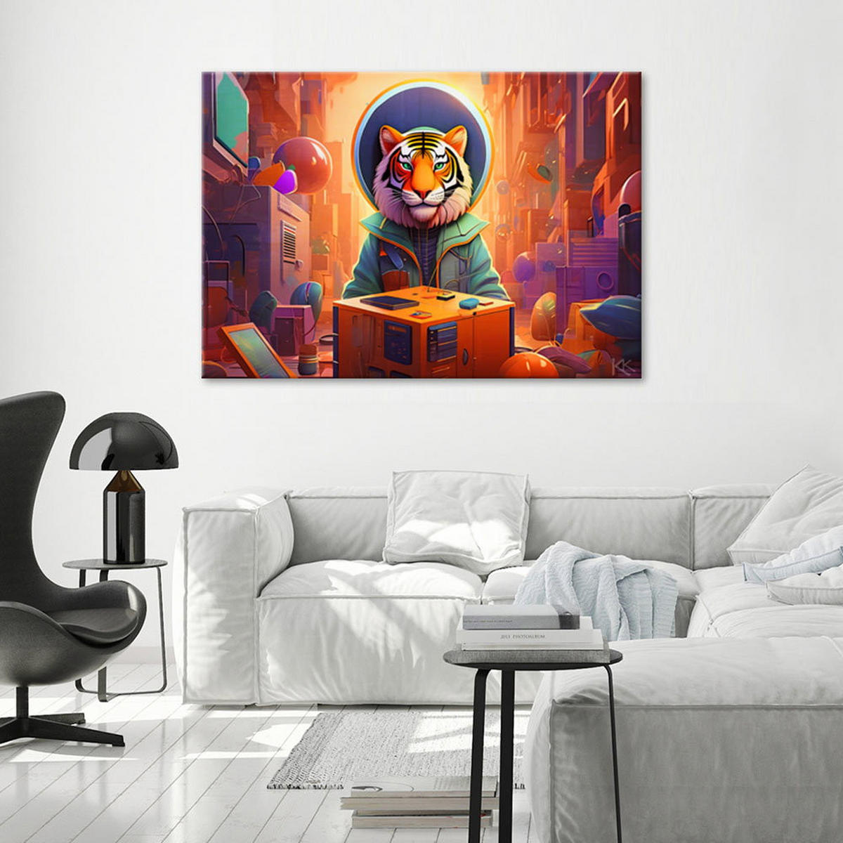 KUNSTDRUCK Bunt 90/60 cm - Multicolor, Textil (90/60cm) - KUNSTLOFT